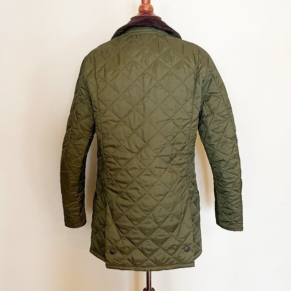 Barbour Heritage Liddesdale Quilted Barn Jacket - Olive Green Size XXS - Picture 3 of 10